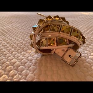 NWOT Juicy Couture white leather studded belt